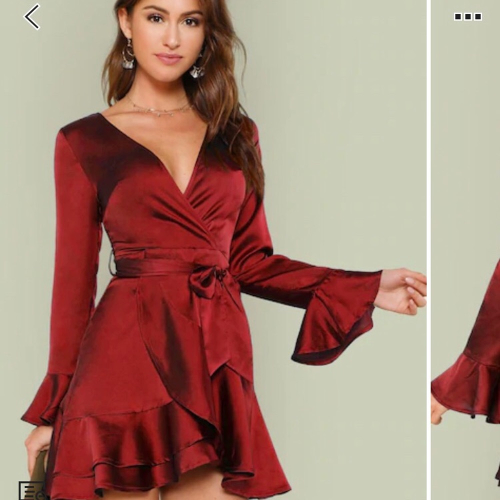 Red silk Dress